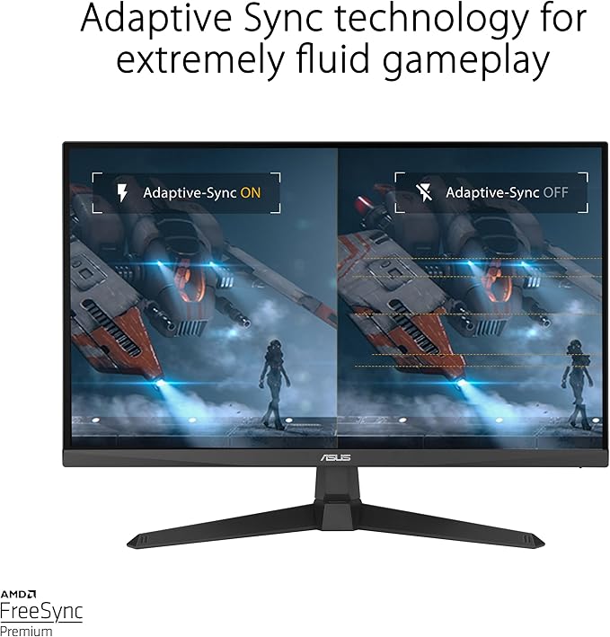 ASUS TUF Gaming 24” (23.8 inch viewable) 1080P Monitor (VG249Q3A) - Full HD 180Hz 1ms Fast IPS Extreme Low Motion Blur FreeSync Premium Speakers DisplayPort HDMI Variable Overdrive 99% sRGB