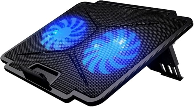 Laptop Cooling Pad LED Gaming Laptop Coolers Quiet Cooling Fan 6 Speed for Laptops Height Stand with 2 USB Port