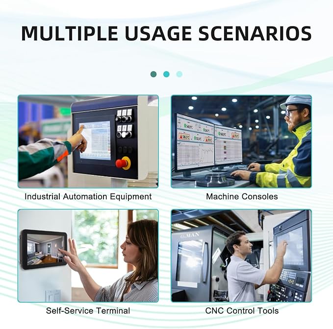 21.5 Inch 10 Points Industrial Capacitive Touch Monitor IP65 Waterproof 1920x1080 @ 60Hz TFT LCD IK08 Open Frame Design Touch Screen Suitable for kiosks