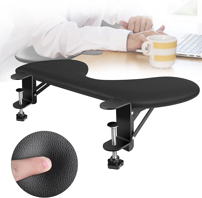Desk Extender Adjustable Arm Rest Support for arm Support for Computer Desk Ergonomic Arm Rest Extender Rotating Mouse Pad Holder for Table Office Desk