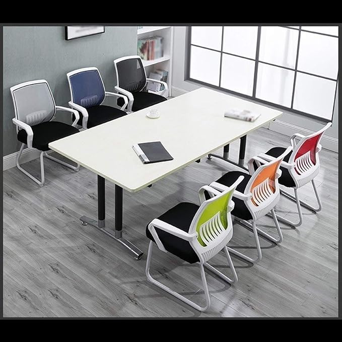 Mlaea Ergonomic Desk Chair Study Gaming Chair Without Wheels Hospital Chair for Cafe Apartment Couch Bedrooom(Color:#3)