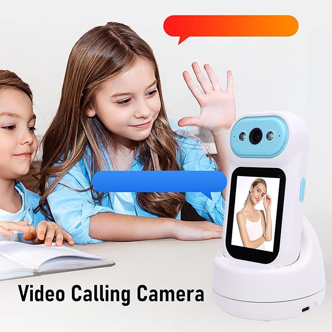 Yunir 2 Way Video Camera 5MP Full HD Video Call Security Camera with AI Human Detection 2.8 Inch Screen 2.4G WiFi for Home Security with 32GB Memory Card