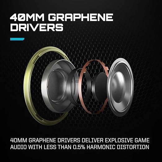 RIG R5 Spear PRO HS Wired Gaming Headset Officially Licensed for PlayStation PS5 PS4 PC - 40mm Graphene Drivers Tempest 3D Audio Flip-to-Mute Mic Memory Foam Cushions 3.5mm -Black
