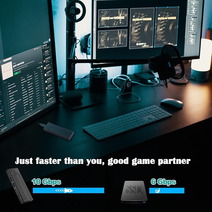 M.2 NVME SATA SSD Enclosure Adapter USB Hub 4 in 1 USB C 3.2 Gen2 10Gbps Support M.2 NVMe PCIe M-Key B+M Key Toolless Hard Drive Cover 2 USB2.0 Port SD/TF Readers for 2242/2260/2280 SSD