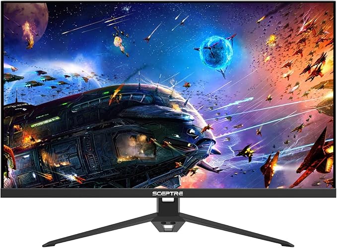 Sceptre New 27-inch IPS Gaming Monitor up to 165Hz DisplayPort HDMI 300 Lux Build-in Speakers Machine Black 2025 (E278B-FPT168 Series)