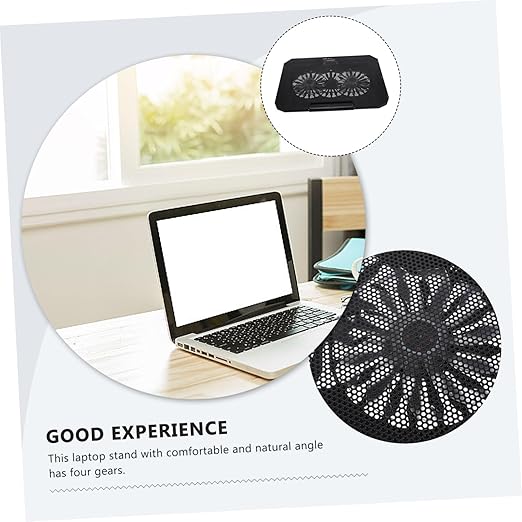 Angoily Laptop Cooling Fan Pad USB Laptop Cooler Stand Material Silent Cooling Notebook Computer Radiator