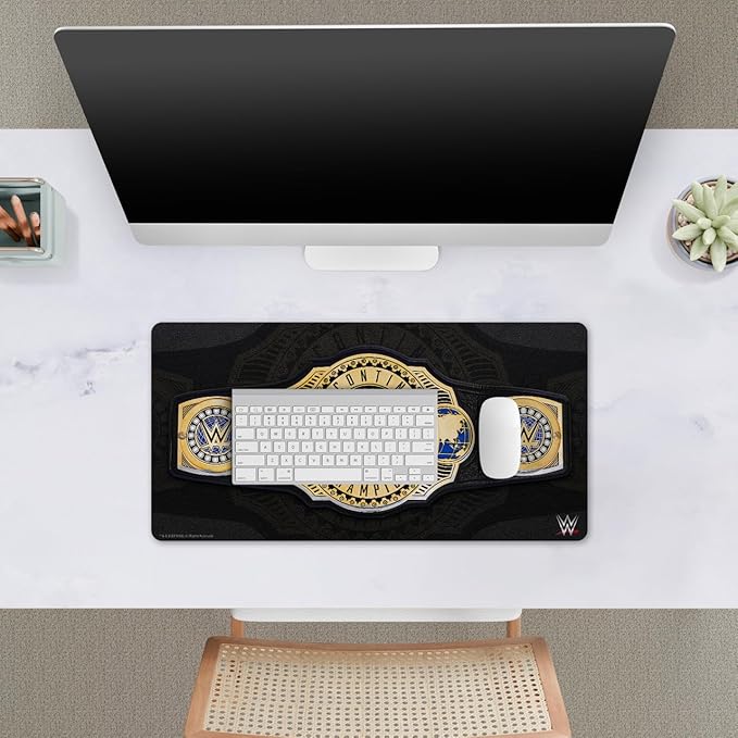 Head Case Designs Officially Licensed WWE Intercontinental Championship Title Belts 23.62 x 11.81 x 0.12 inches (600 x 300 mm) - L Gaming Office Desk PC Keyboard Mouse Mat Pad
