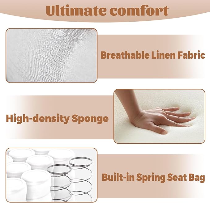 360° Swivel Floor Gaming Chair Linen Folding Lounge Sofa Chair with Adjustable Head and Waist Armrests &amp Phone Holder Padded Cushion Leisure Chairs for Living Room Bedroom (Grey)
