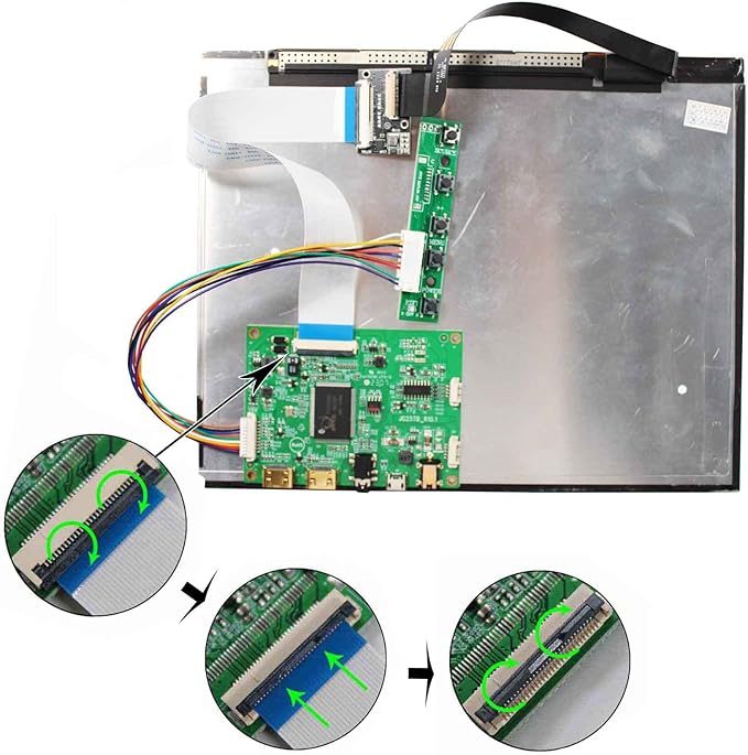 VSDISPLAY 9.7'' LCD Screen 2048x1536 2K IPS Display Panel LP097QX1/LTL097QL01/HQ097QX1 Works with Driver Board VS-RTD2556HM-V1for Gaming Cabinet Monitor
