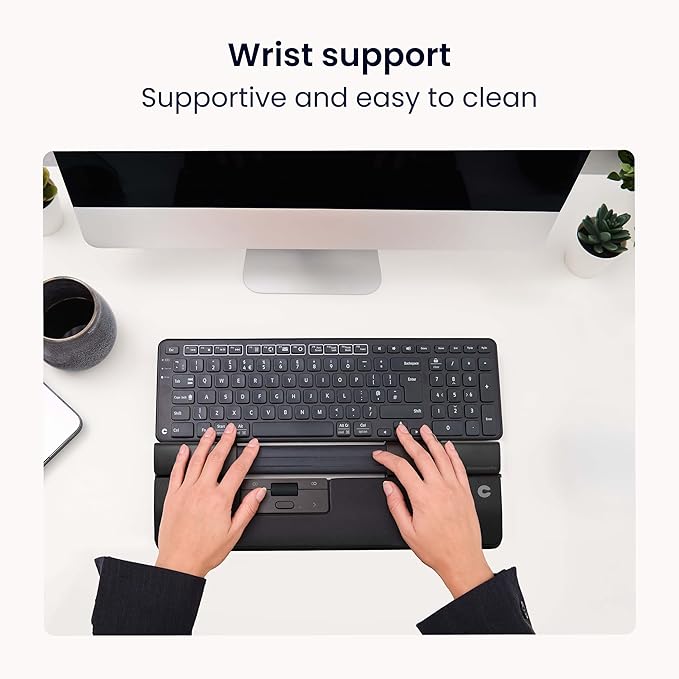 Contour Design SliderMouse Pro Ergonomic Office Mouse to Reduce Wrist Shoulder &amp Forearm Strain | Design for Productivity Ambidextrous Plug &amp Play Works with Mac &amp Windows PC - Wireless -
