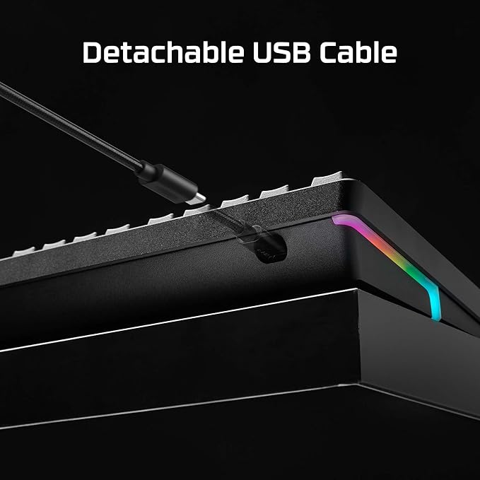HyperX Alloy Rise – Hot-Swappable Mechanical Gaming Keyboard PC Ambient Light Sensor Gasket Mounted HyperX Linear Switches