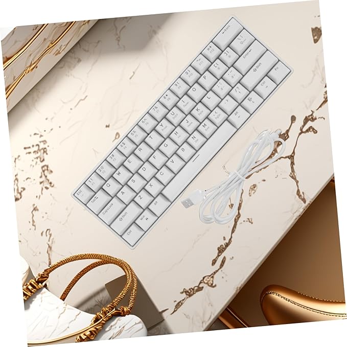 MERRYHAPY Keys Mechanical Gaming Keyboard Compact RGB Backlit Design Wired Keyboard for Pc and Laptop for Gaming and Office Use