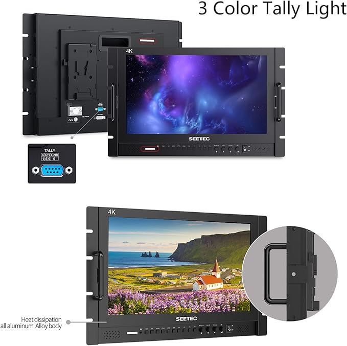 SEETEC P173-9HSD-RM 17.3 Rack Mount Broadcast LCD Monitor with 1920×1080 3G-SDI HDMI AV YPbPr