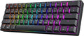 HK GAMING GK61 60% v3 | Hotswap Mechanical Gaming Keyboard | 61 Keys Multi Color RGB LED Backlit for PC/Mac Gamer | US Layout (Black Cherry Mx Brown)