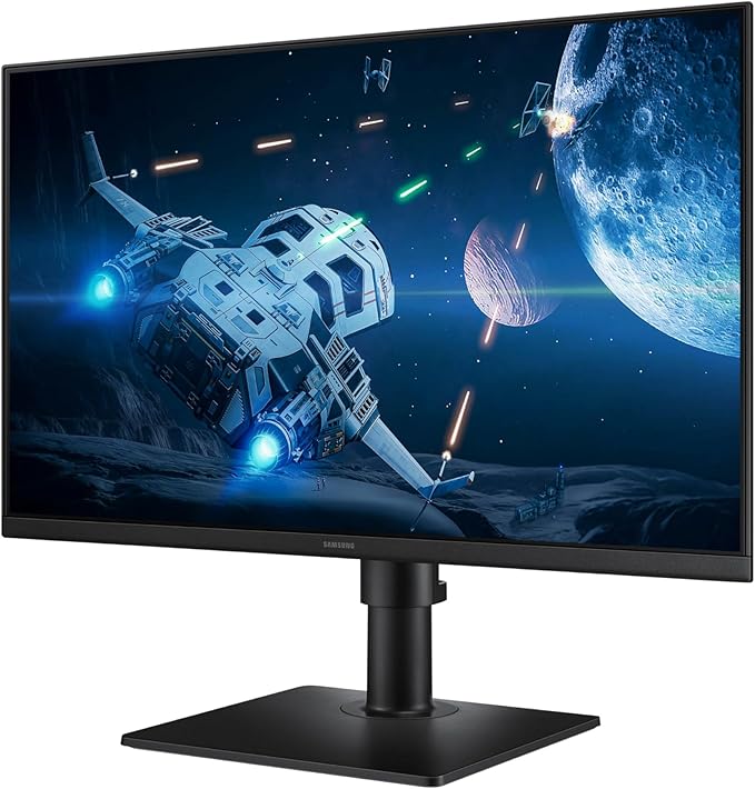 Samsung 24” (S40GD) Borderless Business Monitor with IPS Panel 100Hz Refresh Rate Eye Saver Mode Ergonomic Design Game Picture Mode LS24D408GANXGO