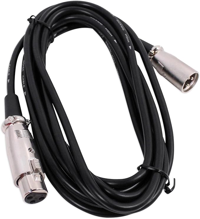 Rockville RMM-XLR Super Cardioid Dynamic Microphone 600 Ohm Metal Body On/Off Switch 10ft XLR Cable Black Finish for Live Performances and Vocals 4-Piece
