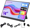 waveshare Luckfox 14inch Portable Monitor with Stand IPS Screen Mini HDMI Interface 1920 × 1200 Full HD 178° Viewing Angle ABS Case 100% sRGB High Color Gamut Supports HDR No Touch