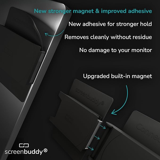Set of 2 Magnetic Connection for Your Screens Suitable for All Computer Monitors - Innovative Computer and Gaming Equipment