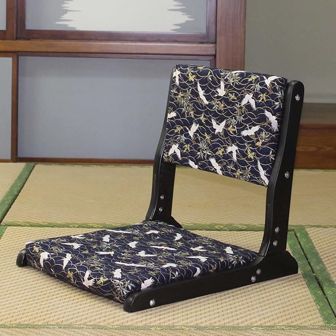 BTZHY Floor Chair Japanese Floor Chair Portable Folding Meditation Floor Chair Legless Lazy Chair Made of Solid Wood with Tatami Floor Chair with Backrest for Meditation