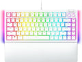 Razer BlackWidow V4 75% Mechanical Gaming Keyboard: Hot-swappable Design - Compact &amp Durable - Orange Tactile Switches - Chroma RGB - MF Roller &amp Media Keys - Comfortable Wrist Rest - White (R