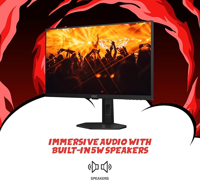 AOC Gaming Q27G4XY 27 Smart Gaming Monitor - QHD 2560x1440 180Hz VA Panel Google Smart OS USB-C 65W PD AMD FreeSync G-SYNC Compatible Built in Speakers