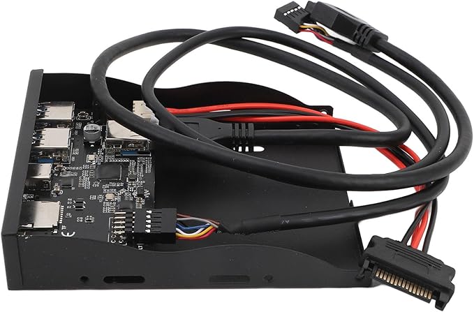 Front Panel USB 3.0 Hub 3.5 Inches USB Hub Front Panel 19PIN to C Port with 2xUSB3.0 1xTYPE C HD Sound SD Card/TF Card Reader for OS X Linux