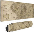 Gaming Mouse Pad XL Extended Large Mouse Mat Desk Pad 31.5x11.8Stitched Edges Non Slip Mousepad for ComputerOfficeKeyboard and Laptop-Retro Earth Map