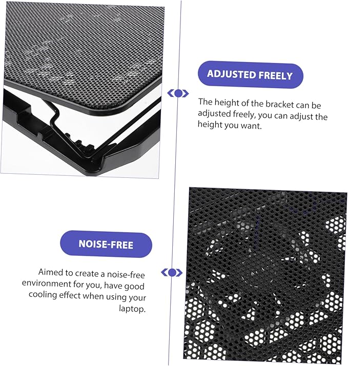 HOMSFOU Laptop Cooling Pad Laptop Stand Quiet Fan USB Powered Cooler for Efficient Heat Dissipation for Home Office Use