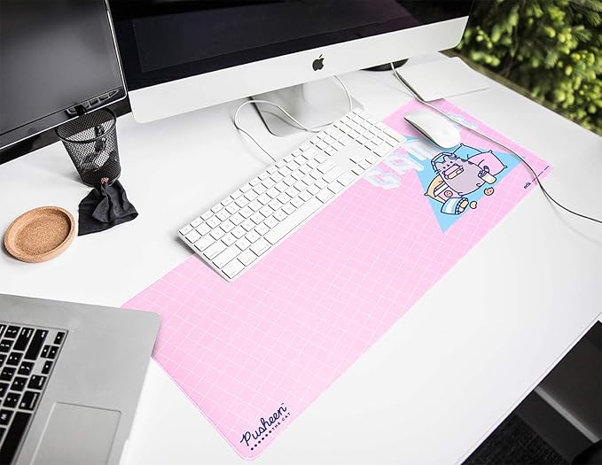 Grupo Erik XXL Mouse Pad - Pusheen Gifts for Cat Lovers | Gaming Desk Mat 31.5 x 13.8 inches Non-Slip Rubber Keyboard &amp Mouse Mat Large | Gaming Gifts Gamer