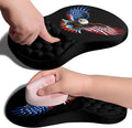 Ergonomic Joint Wrist Support Mouse Pad with Memory Foam Cushion Massage Bump Carpal Tunnel Pain Relief Mousepad Slope Design for Wrist Rest 11.8x7.9 in Eagle Flag