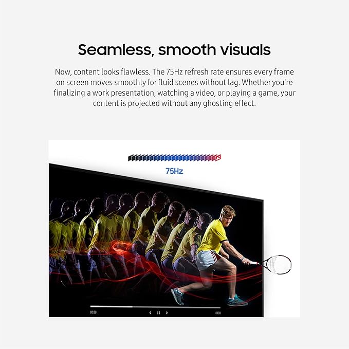 Samsung 32-Inch Flat Computer Monitor 75Hz Borderless Display AMD FreeSync Game Mode Advanced Eye Care HDMI and DisplayPort LS32B304NWNXGO 2024