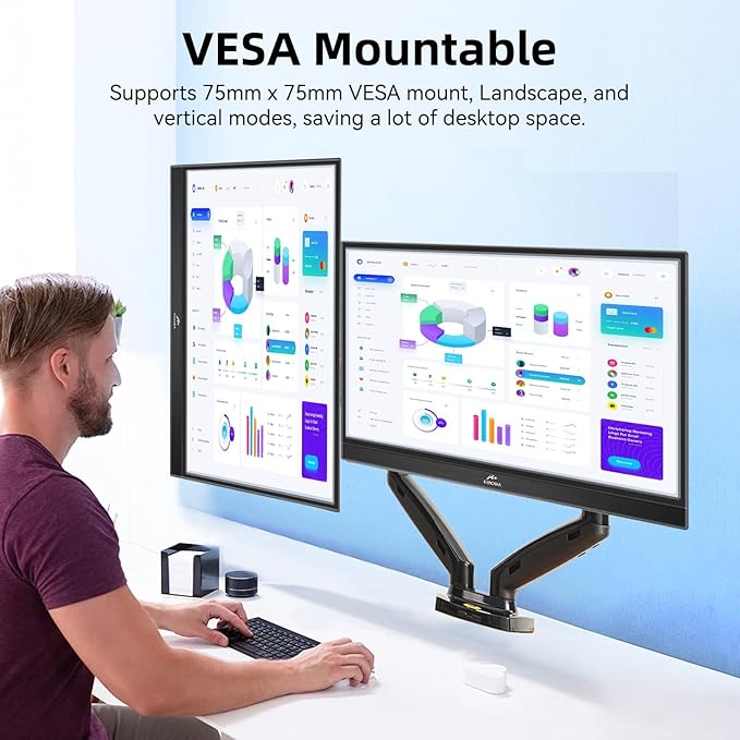Kenowa Touchscreen Portable Monitor 14 Inch HDR 1080P IPS External Display with USB C HDMI and Speakers &amp Stands Travel Monitor Second Screen for Laptop Phone PC Mac Xbox PS4 Switch