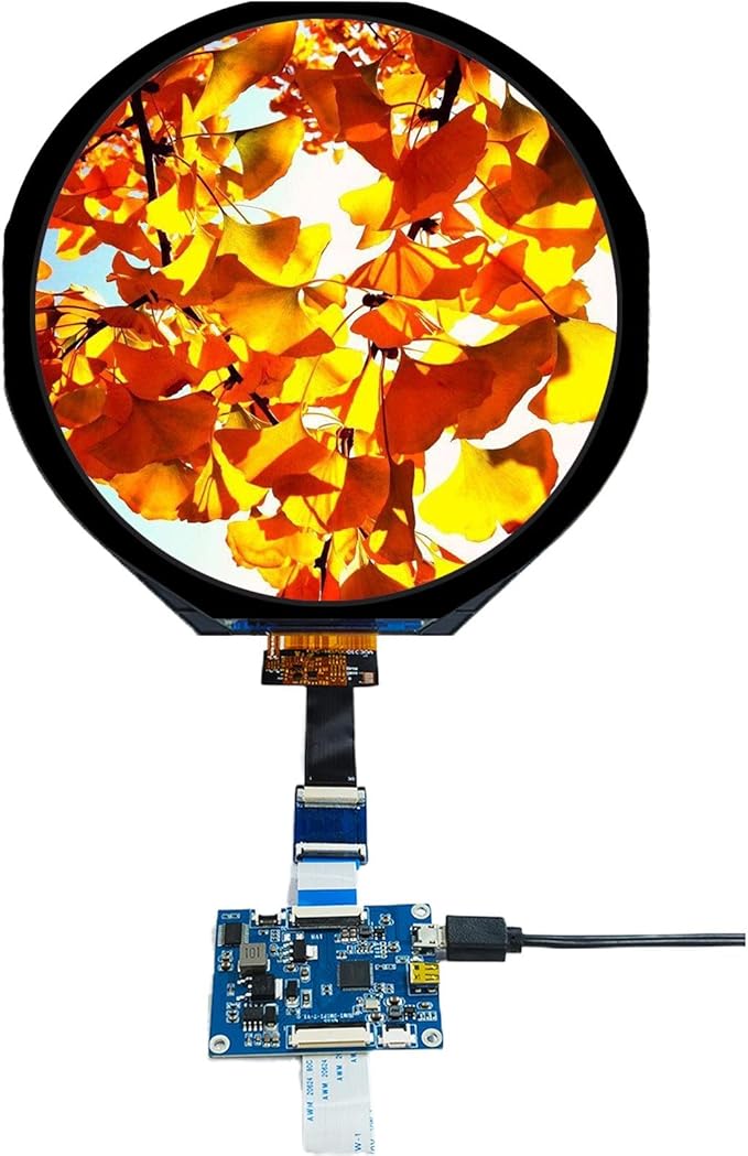 7 inch 1080x1080 Round IPS MIPI 50 Pins LCD Display Circle Screen and Control Boardfor DIY Smart Gaming Advertising Display