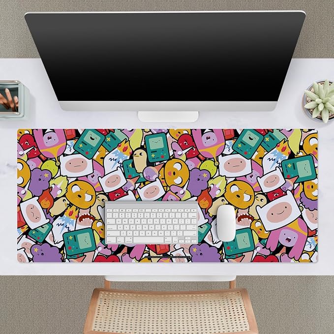Head Case Designs Officially Licensed Adventure Time Pattern Graphics 37.4 x 15.75 x 0.16 inches (900 x 400 mm) - XL Gaming Office Desk PC Keyboard Mouse Mat Pad