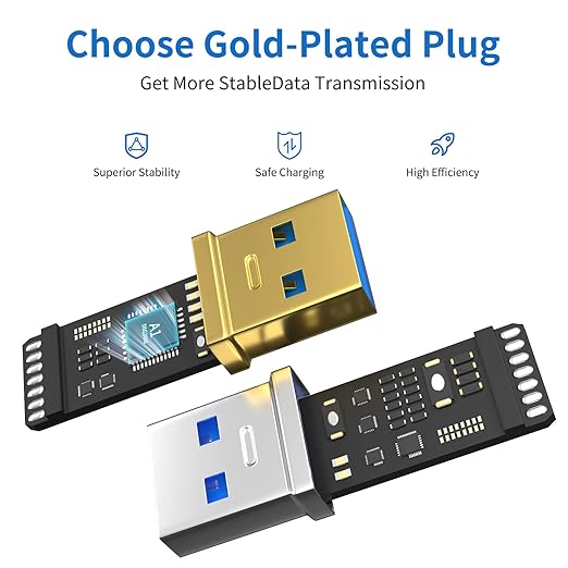 USB 3.0 Extension Cable 100FT Type A Male to Female Active Extender Cord with 4 Extension Chipsets Signal Booster and 1 USB-C Charging Port for Webcam PlayStation Printer Camera