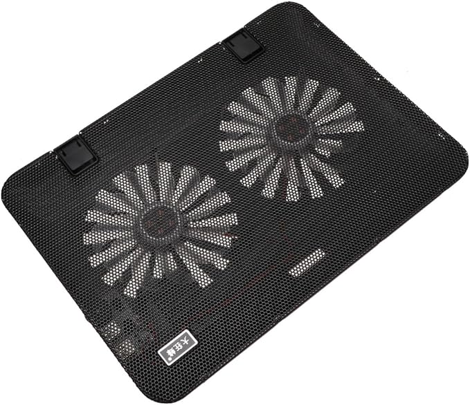 Alipis 6-inch Adjustable Speed Notebook Cooling Stand with Large Fan Laptop Holder Heat Dissipation Support for Gaming and Office Use Black