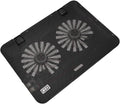 Alipis 6-inch Adjustable Speed Notebook Cooling Stand with Large Fan Laptop Holder Heat Dissipation Support for Gaming and Office Use Black