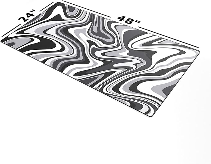 Gamer Boss - Gaming Mouse Pad - 48 x 24 Inches - 4mm Thick with Stitched Edges Non-Slip Rubber Base Premium Cloth Mousepad Desk Mat for Laptop Keyboard Computer &amp PC (Mega Swirl)