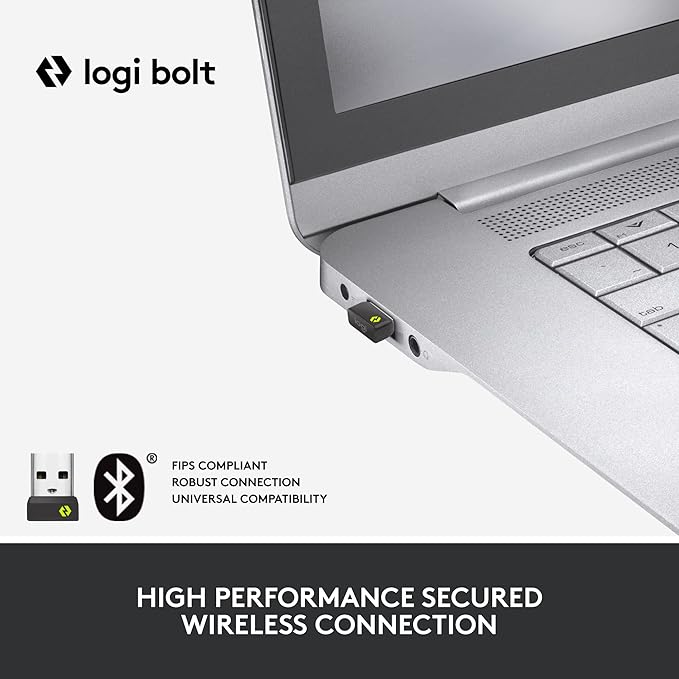 Logitech Signature M650 L for Business Wireless Mouse for Large Sized Hands Logi Bolt Bluetooth SmartWheel - Graphite