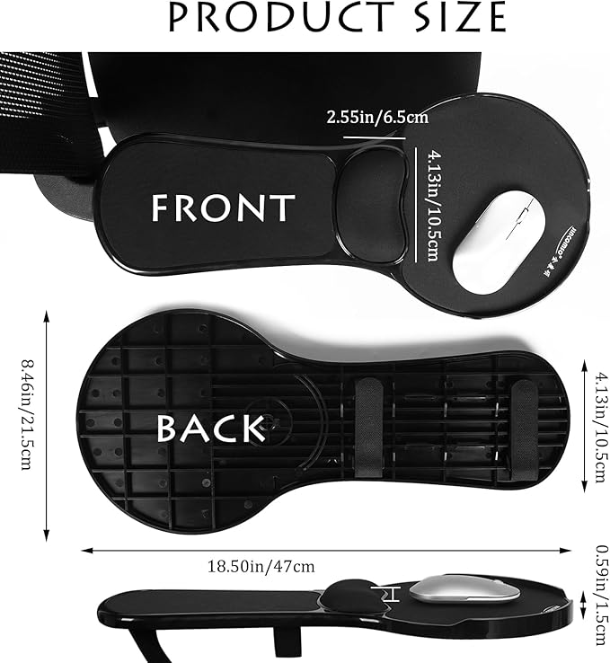 Ergonomic Arm Rest Mouse Pads for Chairs Upgrade Adjustable Chair arm Mouse pad Gaming Covers for Elbows and Forearms Pressure ReliefMouse pad Chair Attachment