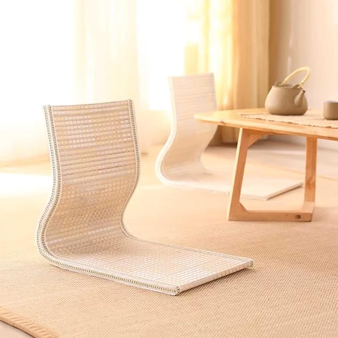ELEFOCUS Backrest Chair Tatami Chair Bed Seat Dormitory Bedroom Lazy Chair Legless Chair Bay Window Meditation Reading Chair(Color6)