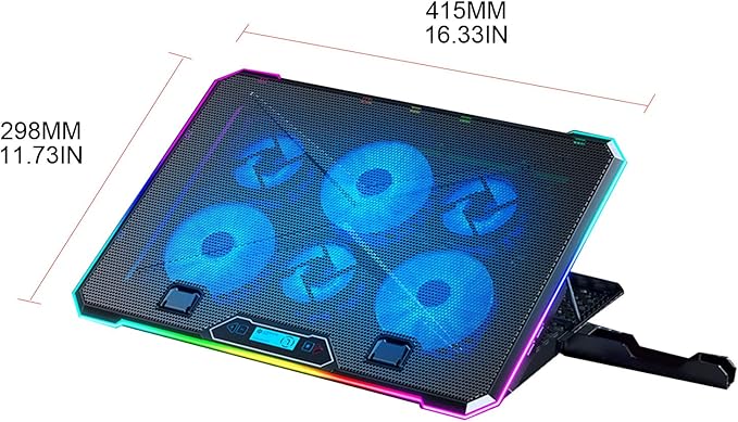 Lightweight Laptop Cooling Pad Adjustable Height Laptop Fan Fans Prevent Overheating Laptop Cooling Pads Laptop Support Stand