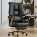 Big and Tall Executive Office Chair with Footrest 400LBS Capacity Ergonomic High-Back Desk Office Chair with Lumbar Support Padded Armrests &amp Thick Cushion Black PU Leather Chairs