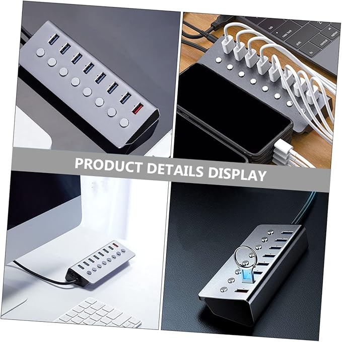 1pc USB Hub Ports USB Splitter Charging Port Compact Multi-Functional for Laptops and Portable Design for Travel and Work