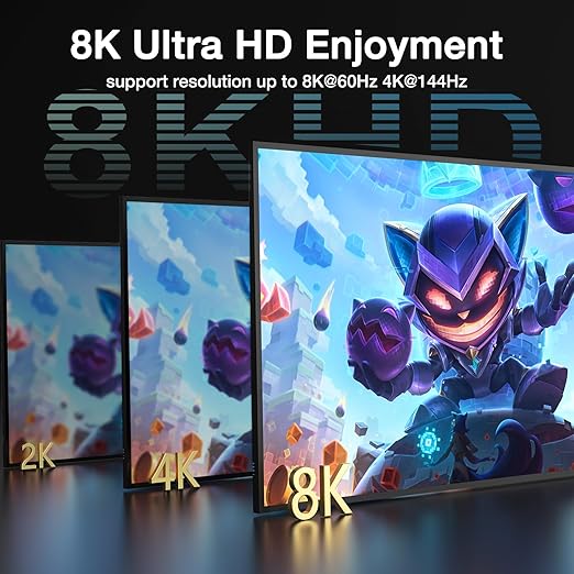8K HDMI KVM Switch 2 Monitors 2 Computers 8K@60Hz 4K@144HzMLEEDA USB 3.0 Dual Monitor KVM Switch for 2 Computer Share 2 Monitor and 4 USB DevicesWired Remote12V Power Adapter and USB Cable Included