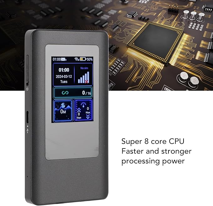 5G WiFi6 LTE Mobile Hotspot 5G Router with Sim Card Slot International Coverage Modem Portable Internet Devices for Travel 16 Users for Android 11