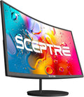 New_Sceptre_C248W 24'' Curved 75Hz Gaming LED Monitor Full HD 1080P HDMI VGA Speakers VESA Wall Mount Ready Metal Black ‎Metal Black