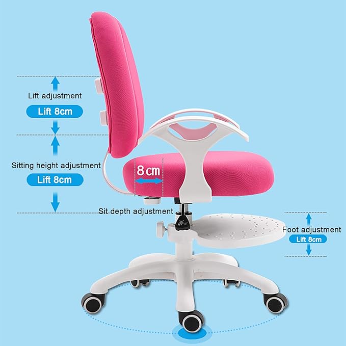 Office Chair Gaming Chair Computer Chair Sitting Posture Correction Office Chair with Removable Foot Pedal for Growing BodyHeight Adjustable Desk Chair Ergonomic Children's Learning