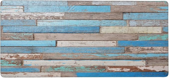 Beach Wood Blue Large Mouse Pad Gaming Mousepad Desk Mat for Desktop Computer Keyboard Waterproof Mouse Mat Desk Pad with Non-Slip Base for Game School Office Home 35.4 x 15.7