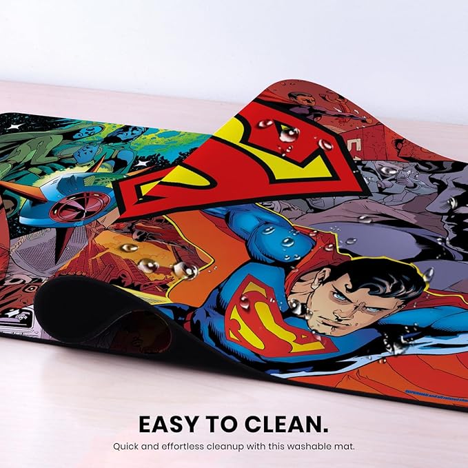 Head Case Designs Officially Licensed Superman DC Comics Oversized Logos and Comic Book 37.4 x 15.75 x 0.16 inches (900 x 400 mm) - XL Gaming Office Desk PC Keyboard Mouse Mat Pad